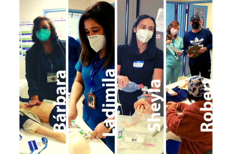 Research Nurses Barbara Guzman, Ladilima De Lima, Sheyla Garced, Robert Pinder