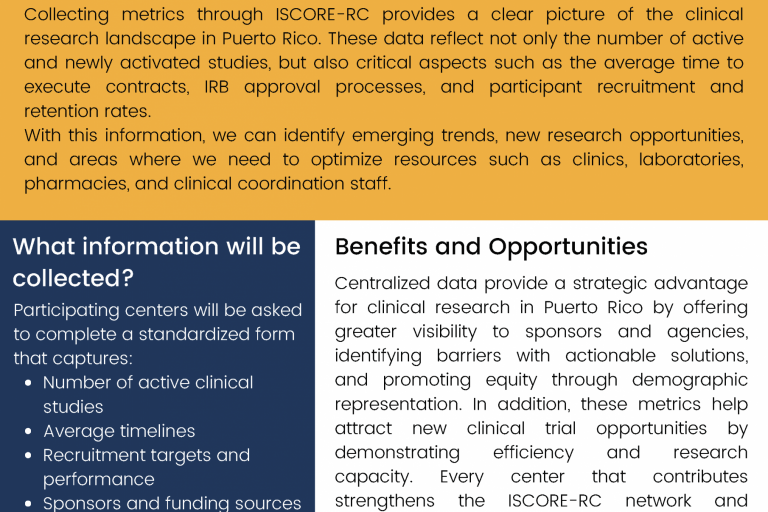 ISCORE-RC Newsletter METRICS, Why this information is important