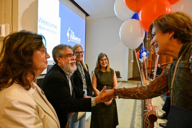 Alliance Principal Investigators and Program Directors greet Dr. Zayira Jordan Conde, UPR President