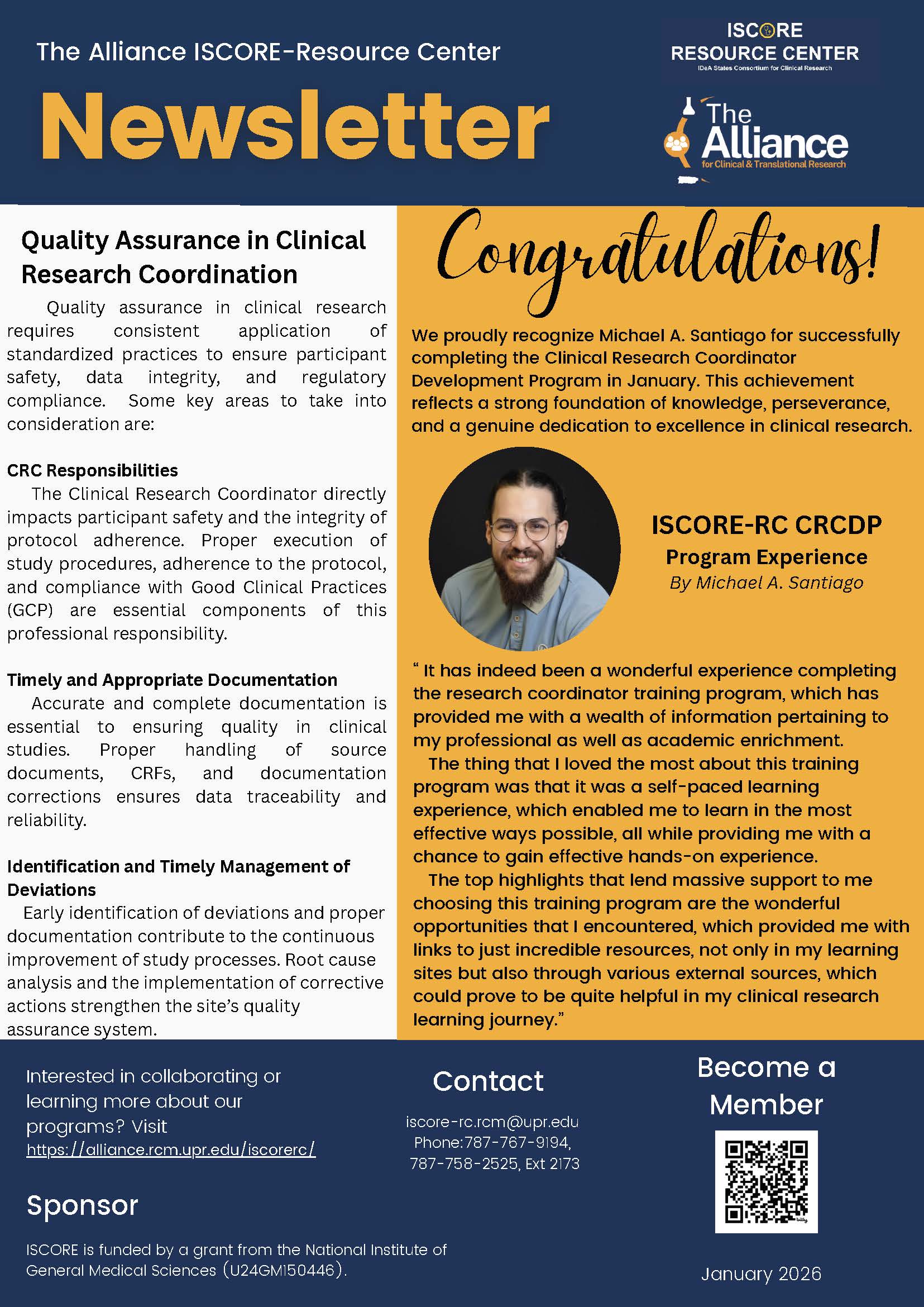ISCORE Newsletter January 2026