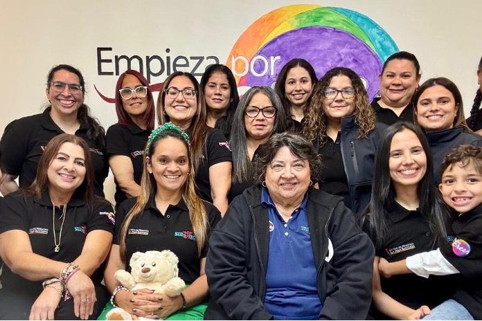 Dr. Linda Laras and a group