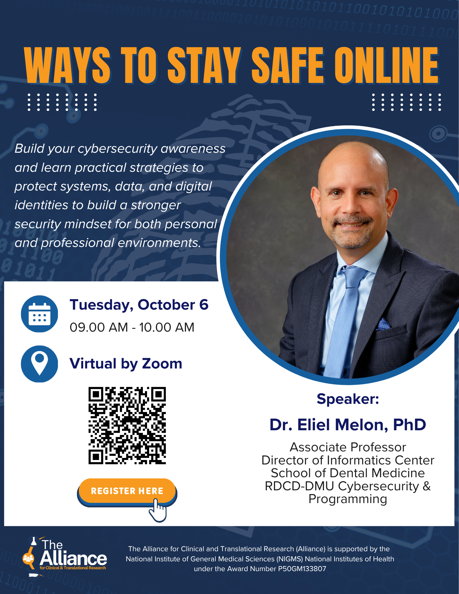 flyer Ways to stay safe online- October 6, 2026