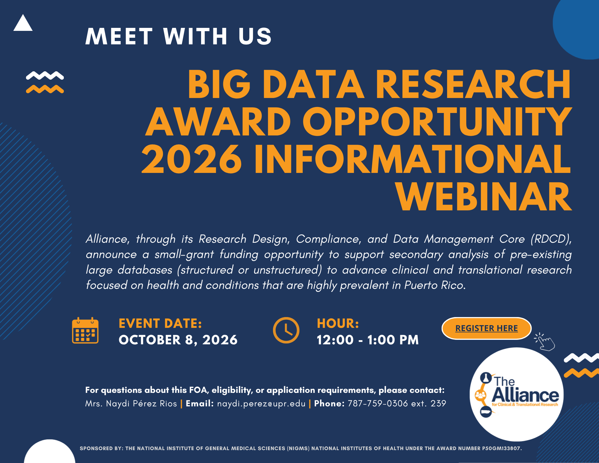 Big data research award opportunity flyer- October 8